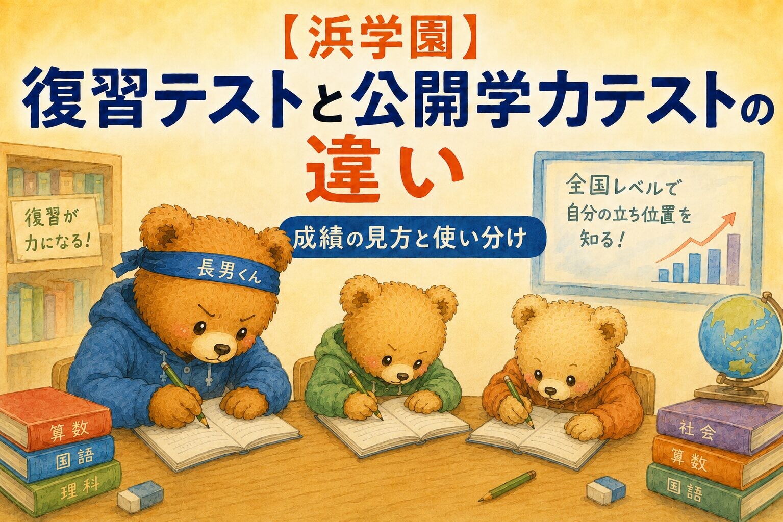 浜学園】復習テストと公開学力テストの違い｜成績の見方と使い分け