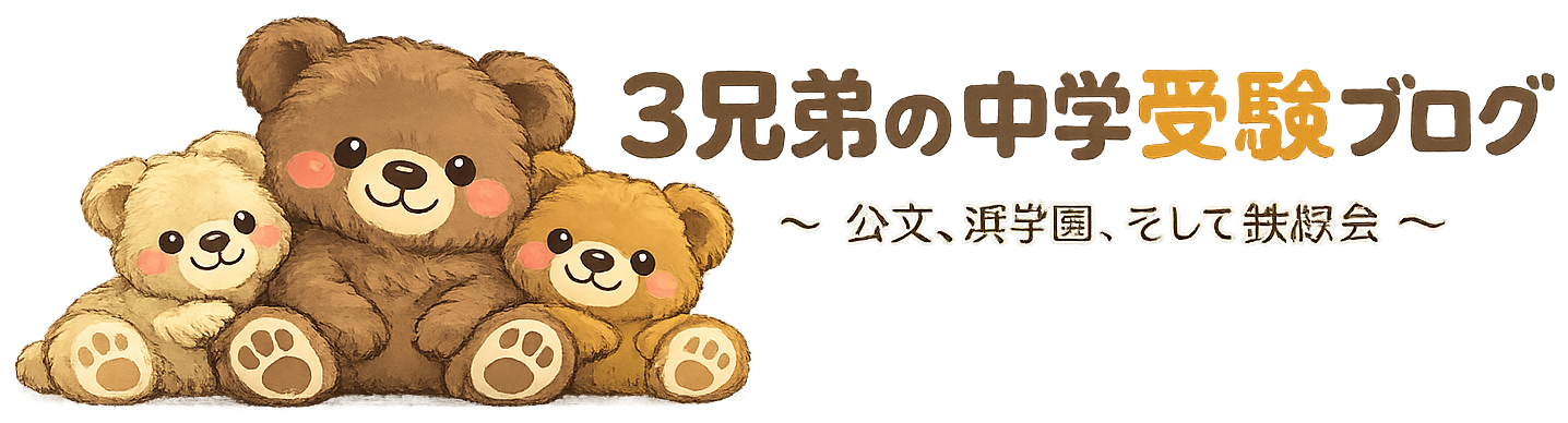 受験ブログ|3兄弟の浜学園・鉄緑会実体験記